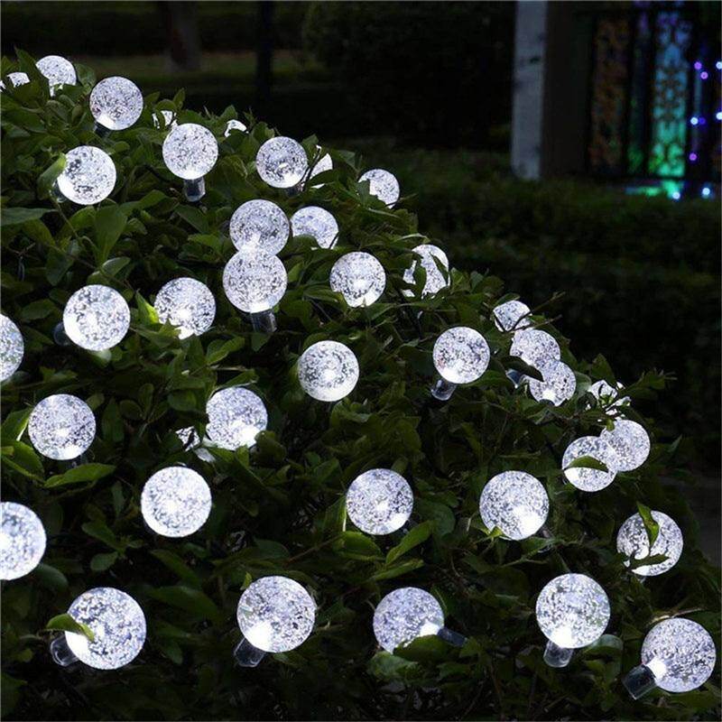 5M 10M Solar Lamp Crystal Ball LED String Lights Flash Waterproof Fairy Garland For Outdoor Garden Christmas Wedding Decoration
