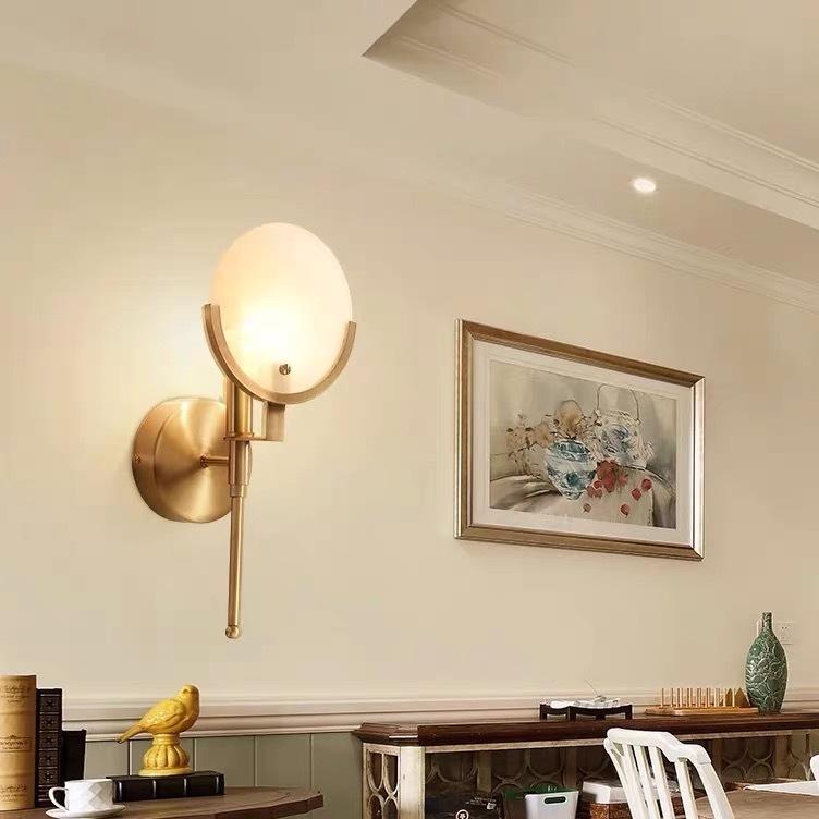 Luxury Bedside Aisle Bedroom All-copper Wall Lamp