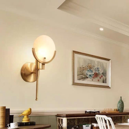 Luxury Bedside Aisle Bedroom All-copper Wall Lamp