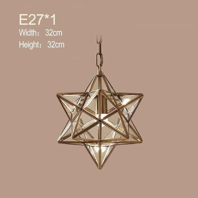 Loft Decor Star Copper Pendant Lights For Dining Room Lustre Salon Modern Lighting Suspension Luminaire Light Fixture Hanglamp