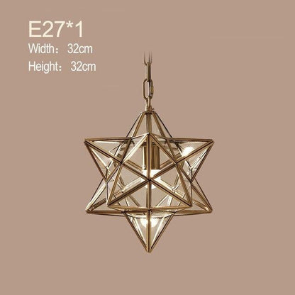 Loft Decor Star Copper Pendant Lights For Dining Room Lustre Salon Modern Lighting Suspension Luminaire Light Fixture Hanglamp