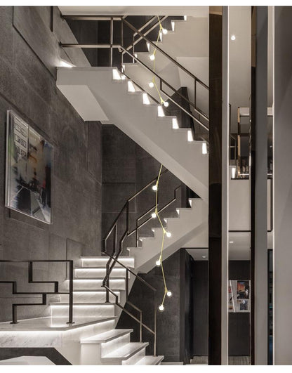 Stair Long Chandelier Modern Simple Personalized Creative Lamp