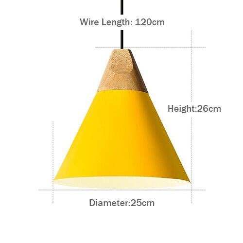 LED Pendant Lights Aluminum Wood Pendant Lamps E27 Modern Hang Lamp Kitchen Restaurant Bar bedroom living room light fixtures