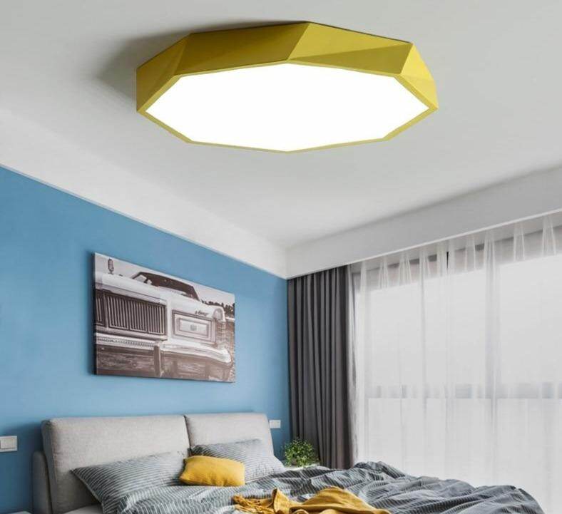 Led Ceiling Light Colorful  Macarons Indoor Light For Living Room Bedroom Luminaria Teto Aisle High 6cm Home Lighting Fixture