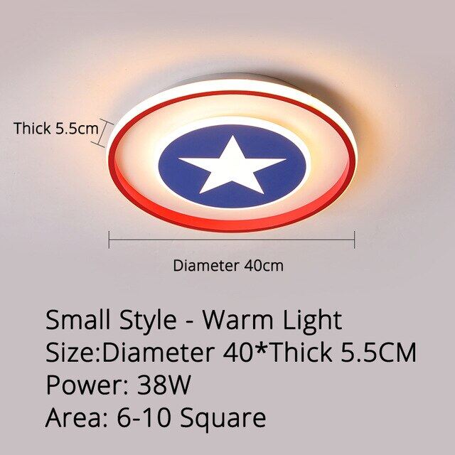 New Modern Red/Blue Stars Led Ceiling Lights Lamp For Child Bedroom Study Room Babyroom Remote Control Cartoon Designer Lamparas