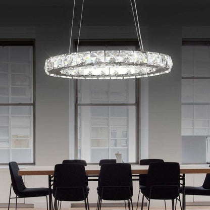 Crystal Modern led ceiling light warm white Bedroom living room lights Circle Rings Cristals avize Indoor Modern Ceiling Lamp