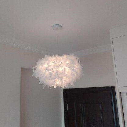 Lamp Living Room Simple Modern Bedroom Feather Pendant Lamp Creative Nordic postmodern Partial Ball Romantic Led Pendant Lights