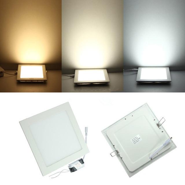 1pc LED Dimmable Panel Light 3W/4W/6W/9W/12W/15W/25W Square Recessed Dimmable LED Ceiling Light Down Light + driver