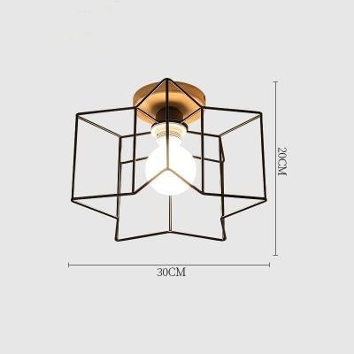 E27 Iron 5W Iron Ceiling Lamp Shade Pendant Light Covers and Shades Triangle Metal Ceiling Lampshades(Not includ bulb)