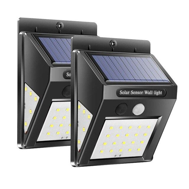 100LED Solar Light Outdoor Solar Lamp PIR Motion Sensor Wall Light Waterproof Solar Powered light for Garden Decoration