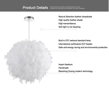 Lamparas De Techo Colgante Moderna Feather Ceiling Light White Modern Droplight Ceiling Lamp Bedroom Study Hanging Lamp