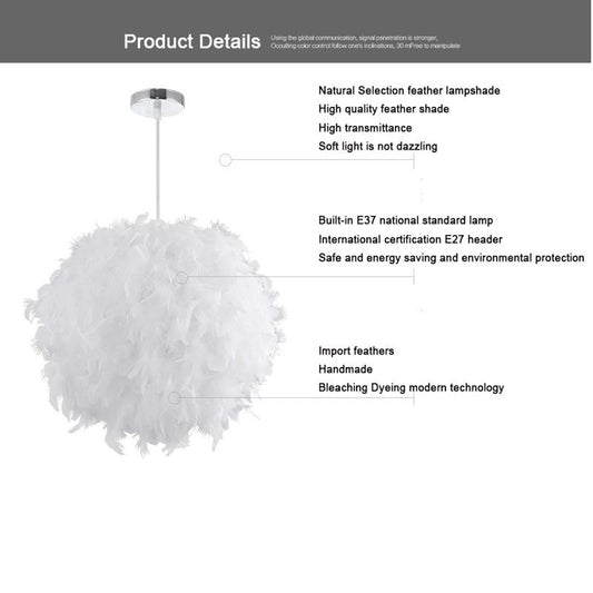 Lamparas De Techo Colgante Moderna Feather Ceiling Light White Modern Droplight Ceiling Lamp Bedroom Study Hanging Lamp