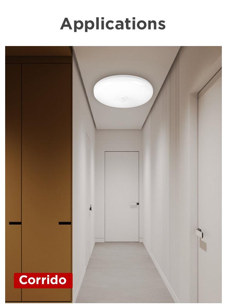 Led Ceiling Lights Lamp Smart Motion Sensor Light 12W 15W 18W 20W 30W 40W Ceiling Lamps Night Lightling Fixture For Kitchen