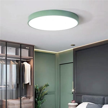Modern Nordic LED Ceiling Lights Living Room Bedroom Round Corridor Kitchen Lamp Ultra-thin  Kids Room Macarons Remote Control