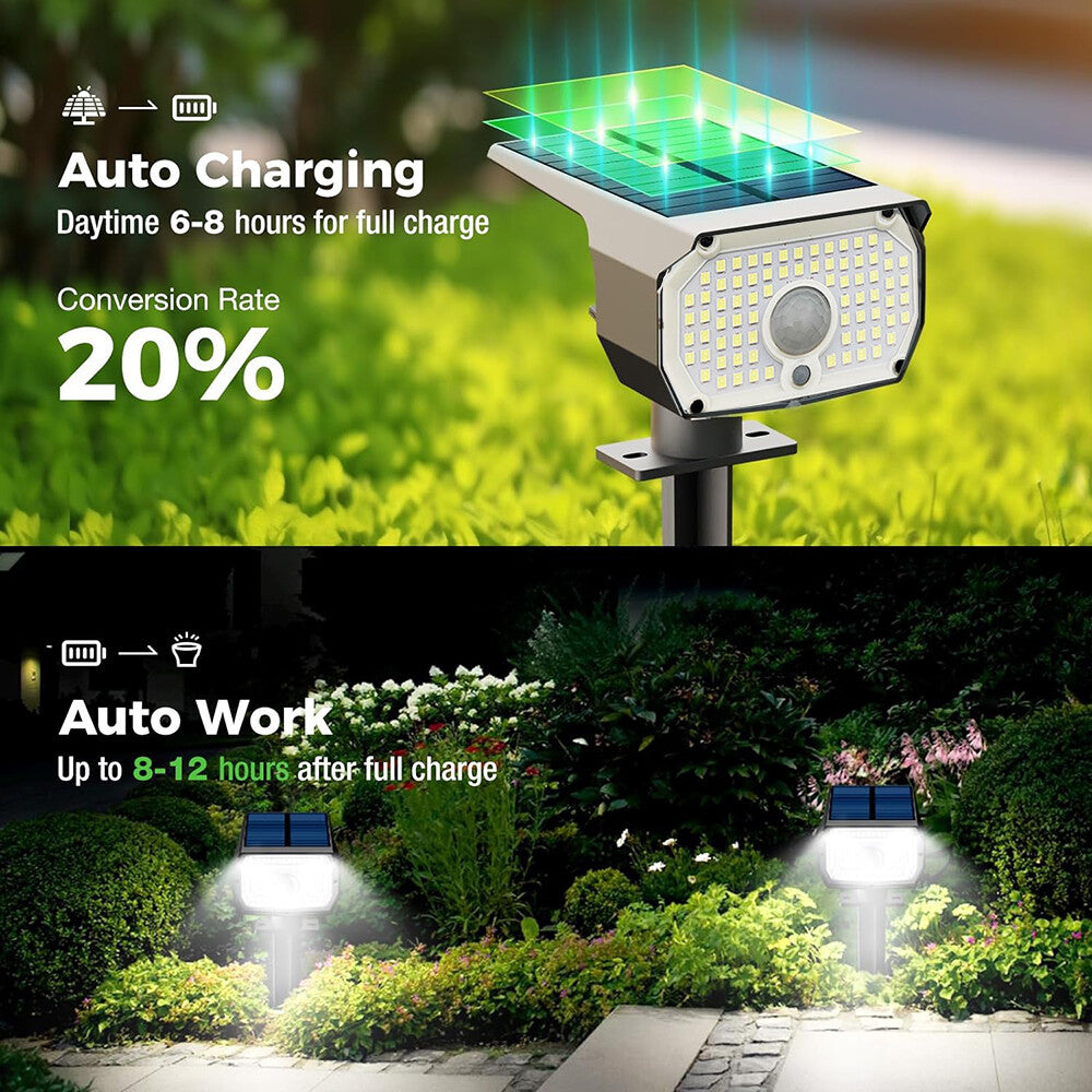 76LED Solar Lights Outdoor Waterproof Solar Landscape Lights for Lawn Pathway Walkway Yard Garden Decorative Lighting