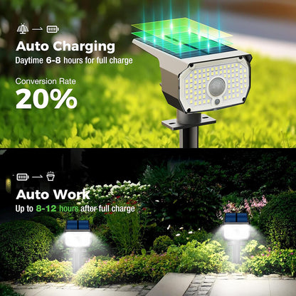 76LED Solar Lights Outdoor Waterproof Solar Landscape Lights for Lawn Pathway Walkway Yard Garden Decorative Lighting