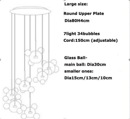 LED Nordic Iron Glass Mickey Gradual Blue LED Lamp LED Light.Pendant Lights.Pendant Lamp.Pendant light For Dinning Room Foyer