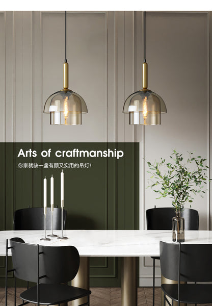 Vintage LED Pendant Chandeliers Lighting Glass Pendant Lamp Restaurant Living Room Aisle Bar Hanging Lighting