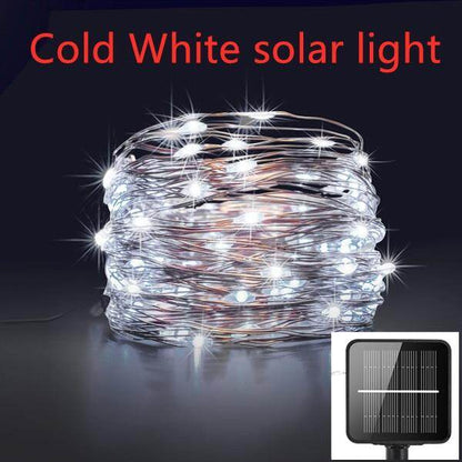 Dimmable 11m/21m/31m/51m  LED Outdoor Solar String Lights Fairy Holiday Christmas Party Garland Solar Garden Waterproof Lights