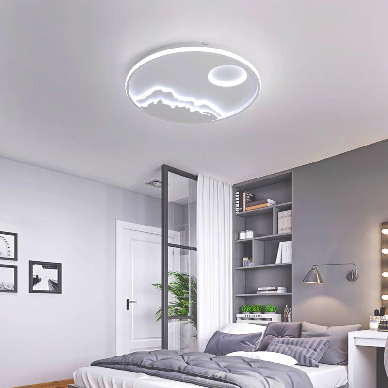 Ceiling Light Led Sun On Mountain Living Room Dining Room Bedroom Study Room Kitchen Ceiling Lamp Round Nordic Children