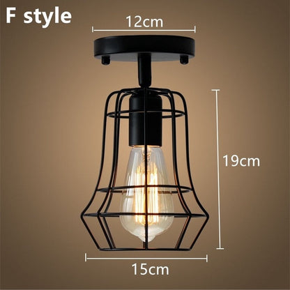 Modern Led Ceiling Lights Adjustable Angle Iron Cage Loft Bulb Ceiling Lamps E27 Industrial Indoor Lighting ZXD0004