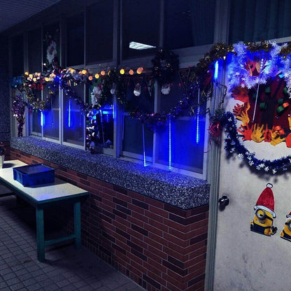 30cm 50cm 8 Tubes Waterproof Meteor Shower Rain LED String Lights Outdoor Christmas Decoration for Home Tree EU/US Plug