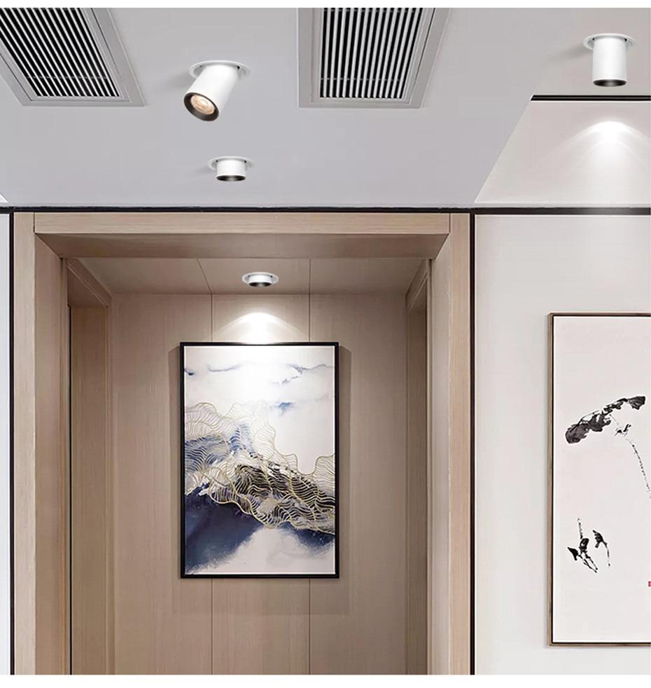 NEW LED spot lights embedded ceiling lamp 12W 10W 7W living room simple Nordic Adjustable and Rotate CREE COB downlight