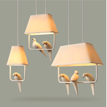 Creative Cloth art bird  LED pendant lights for  children room restaurant kitchen decoration hanging lamp hotle lamp
