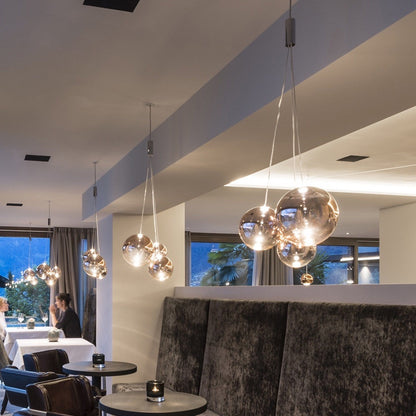 Modern Led Glass Ball Pendant Lamp for Kitchen Dining Room Bedroom Hanging Light Restaurant Chandeliers