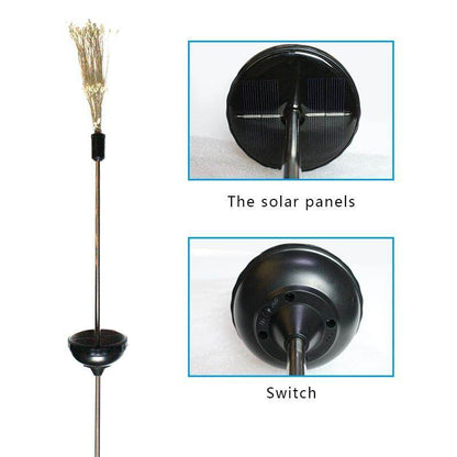 90/150 LED solar light outdoor waterproof eight function flash string lights lawn fireworks lamp garden Christmas holiday decor