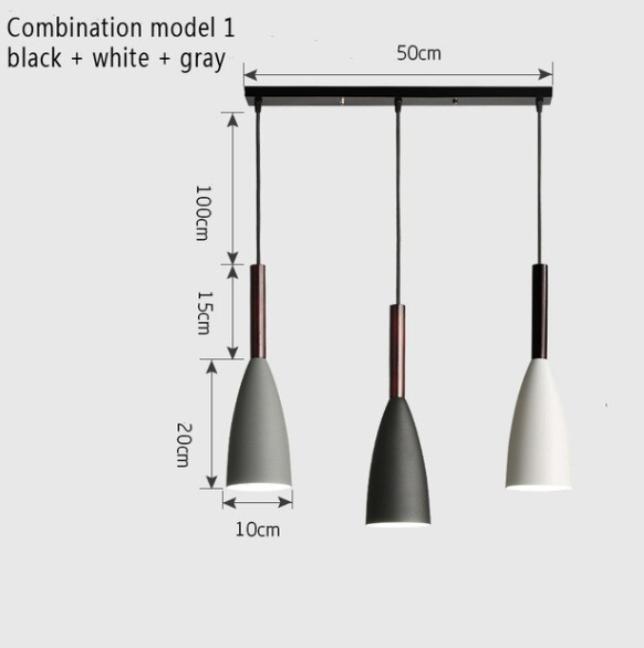 Nordic Minimalism Droplight E27 Aluminum Wood Pendant Lights, Home Restaurant Decor Lighting Lamp And Bar Showcase Spot Light