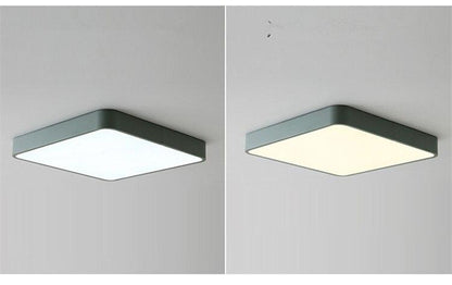 Modern LED Ceiling Light Ultra-thin Colorful Square  Iron Acrylic Kitchen Bedroom Indoor Dustproof Lighting Fixture