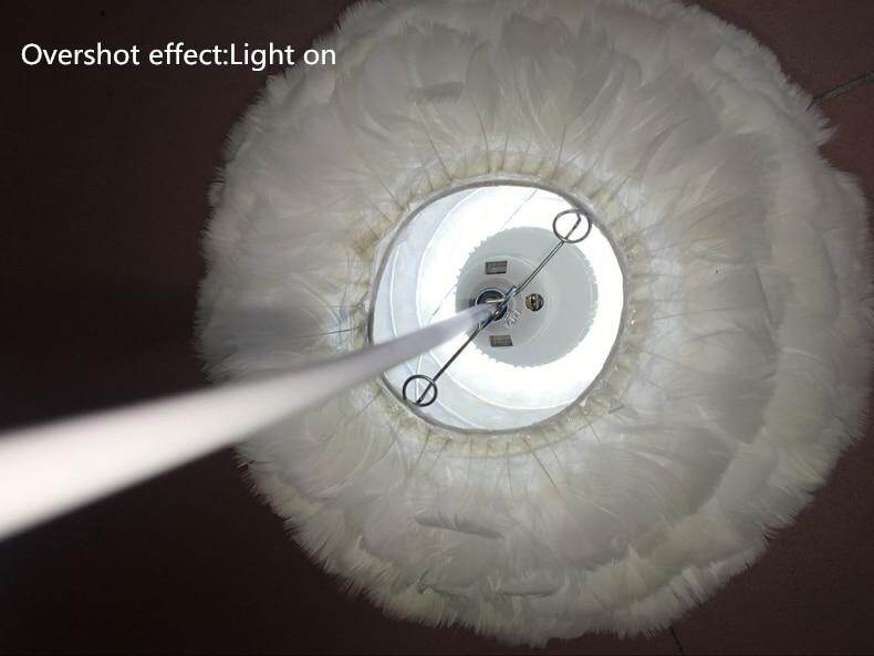 Pendant Lights E27 Feather Romantic Pendant Lamp For Bedroom Living Room Lighting HangLamp Goose Feather Suspension Luminaire
