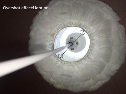 Pendant Lights E27 Feather Romantic Pendant Lamp For Bedroom Living Room Lighting HangLamp Goose Feather Suspension Luminaire