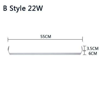 Modern Wall Lamp Super Bright Long Strips Led Mirror Light Simple Style Indoor Decors Acrylic Lamps For Bathroom Bedroom Kitchen