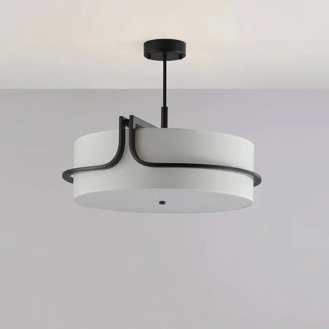 Modern Fabric Art Ceiling Chandelier Black Dining Room Bedroom Hallway Pendant Lights Decor Indoor Lighting