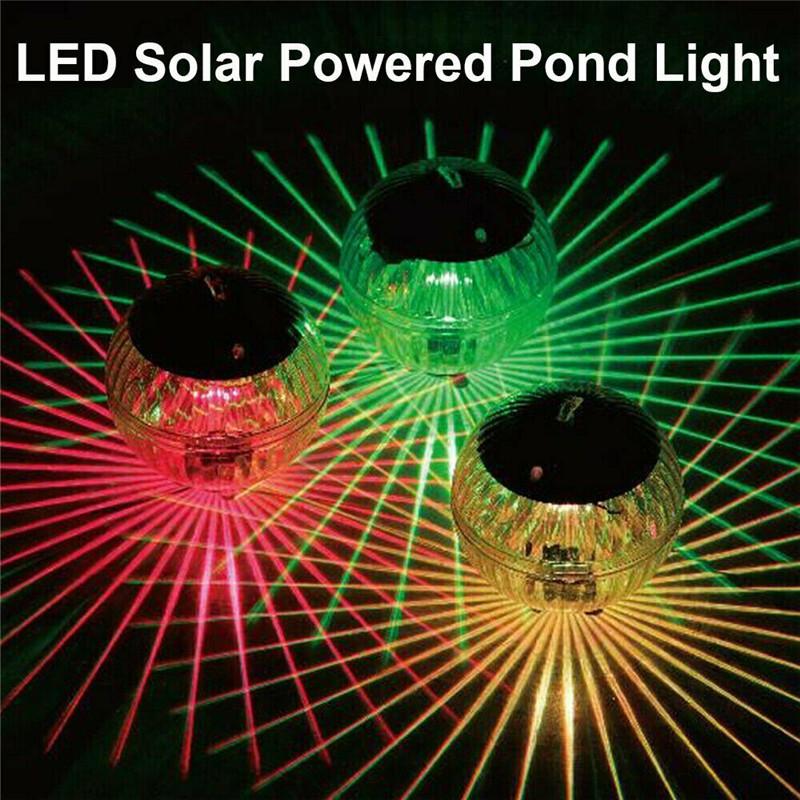 LED Disco Light Swimming Pool Waterproof LED Solar Power Multi Color Changing Water Drift Lamp Floating Light Security