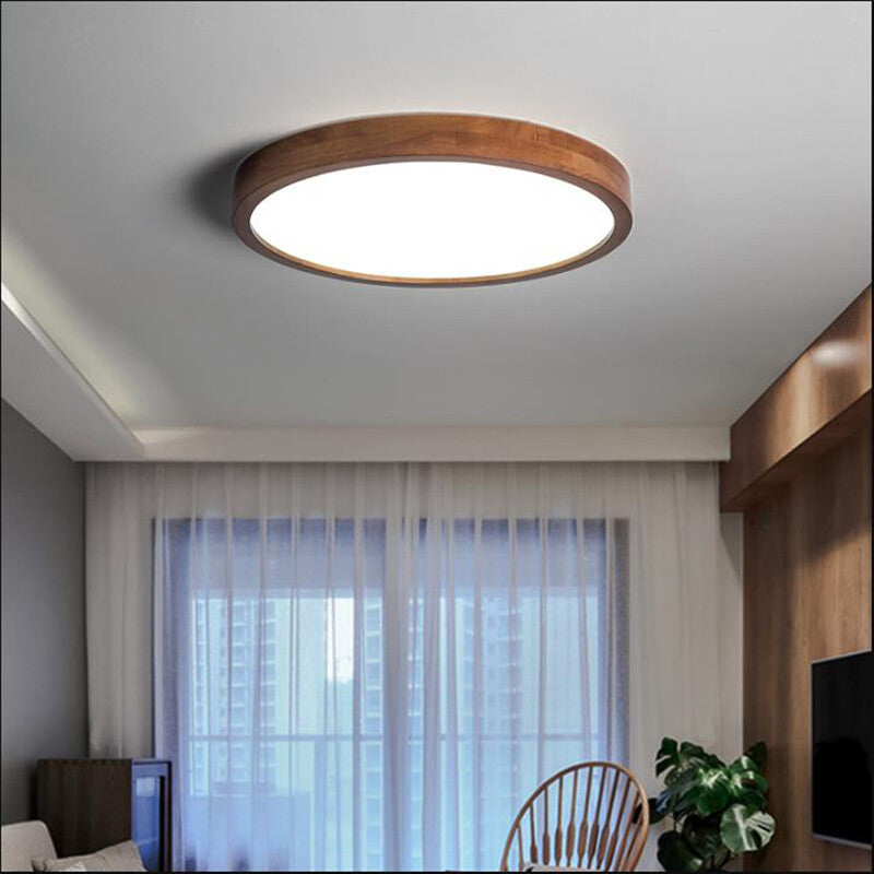 Ultra-thin modern LED wooden ceiling lamp living room dining room bedroom lighting indoor lighting