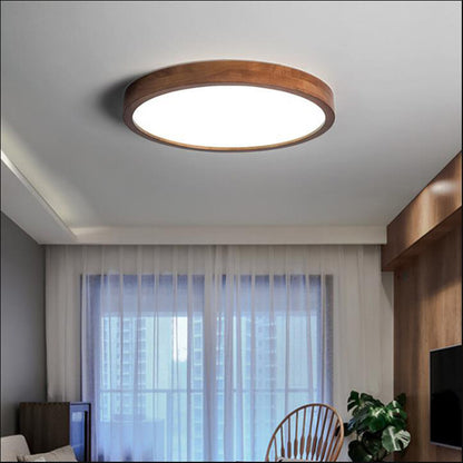 Ultra-thin modern LED wooden ceiling lamp living room dining room bedroom lighting indoor lighting