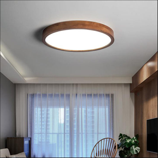 Ultra-thin modern LED wooden ceiling lamp living room dining room bedroom lighting indoor lighting