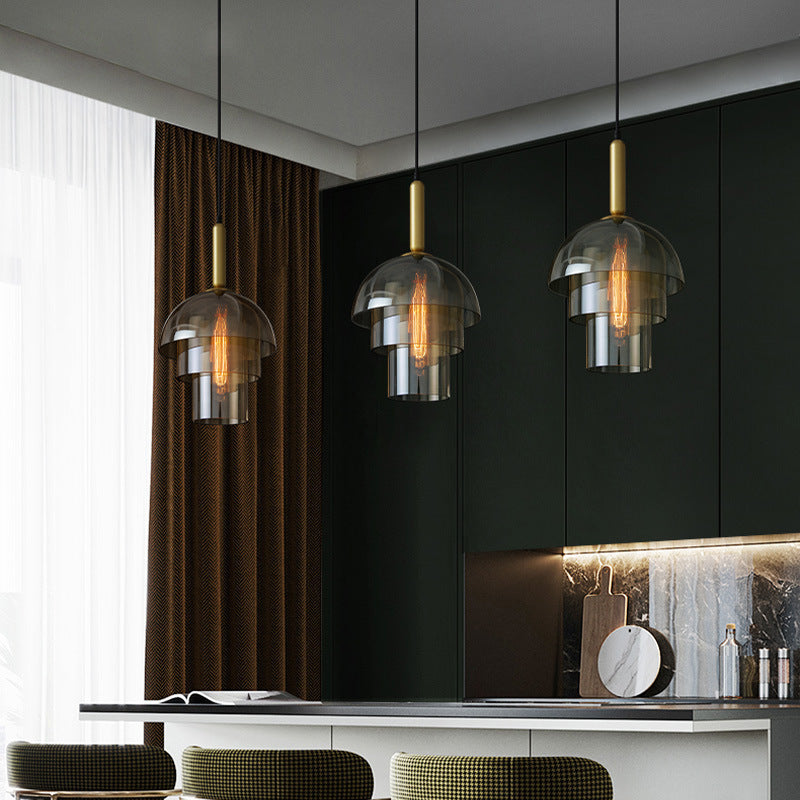 Vintage LED Pendant Chandeliers Lighting Glass Pendant Lamp Restaurant Living Room Aisle Bar Hanging Lighting