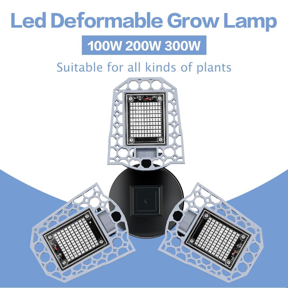 LED Phyto Lamp E27 100W 200W 300W Full Spectrum LED Grow Light  Horticole For Indoor Seedlings Flower Grow Tent Box