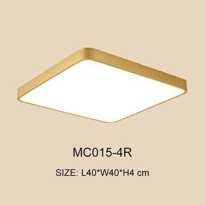 Nordic Copper LED Ceiling Lights Round Square Gold Ceiling Fixture For Kitchen Living room Kids Bedroom Home Hall Corridor Light