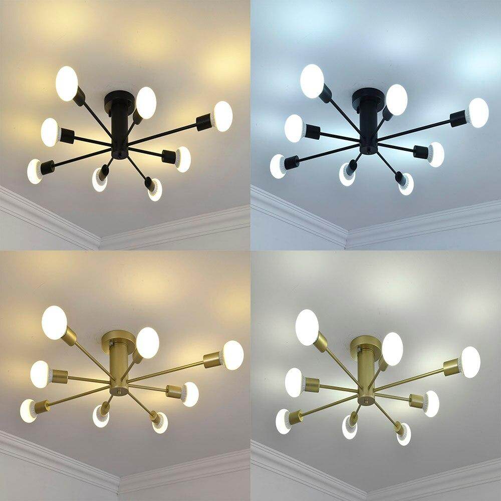 Living Room Bedroom LED Pendant Down Light Hanging Lamp Fixtures With E26 E27 Edison Bulb Surface Pendant Mounted Lighting