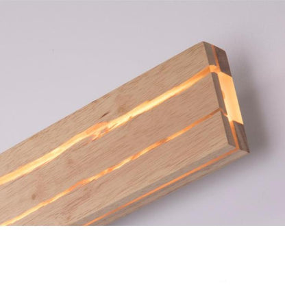 Wall Lamp Rotatable Rectangular Solid Wood Wall Lamp