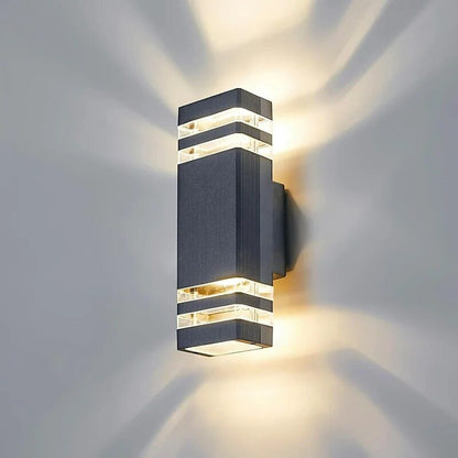 Replaceable Bulb Wall Light Outdoor LED Wall Lamp Up Down Porch Light Waterproof Exterior Sconce Light for Balcony Garden Stair