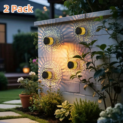 Solar Wall Lights IP65 Metal Outdoor Wall Theme Fence Lights Garden Backyard Decoration Outdoor Decor
