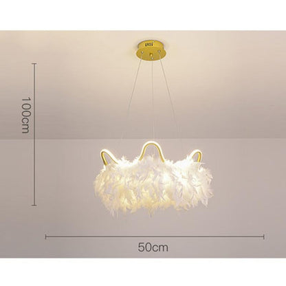 Warm Romantic Creative Crown Feather Lamp