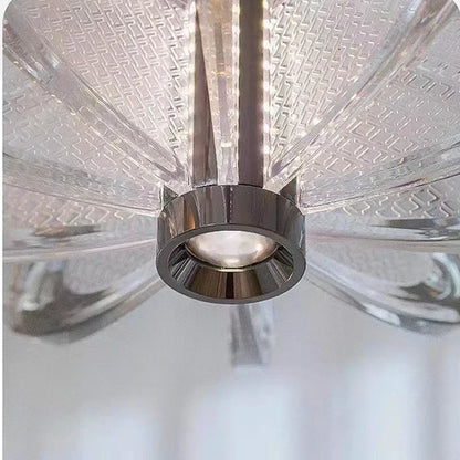 Modern Restaurant Glass Crystal Chandelier Bar Counter Luminous Body Artistic Creativity Personalized Lighting