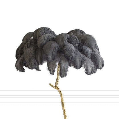 Nordic Ostrich Feather Living Room LED Floor Lamps Living Room Bedroom Modern Interior Lighting Decor Floor Light Standing Lamp